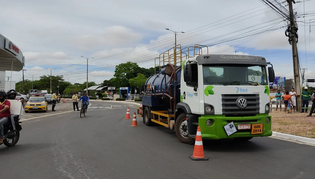 Caminhão atropelou o motociclista