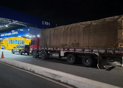 Carga de madeira apreendida pela PRF em Piripiri