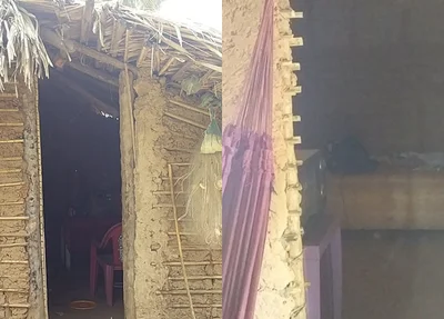 Casa onde a criança Marília e sua família vivem