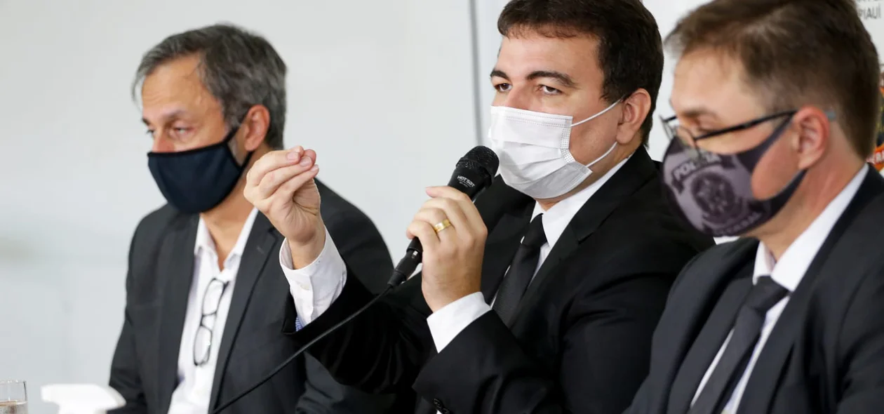 Coletiva de imprensa na Polícia Federal