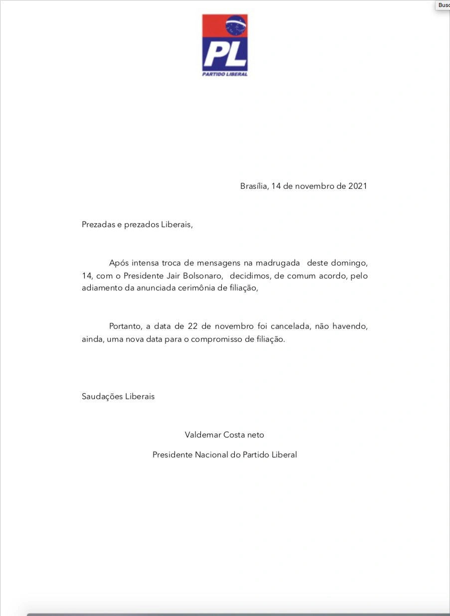 Comunicado do PL