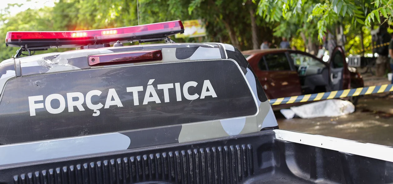 Força Tática do 1º BPM atendeu a ocorrência, juntamente com o DHPP