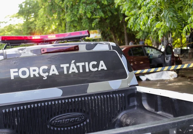 Força Tática do 1º BPM atendeu a ocorrência, juntamente com o DHPP