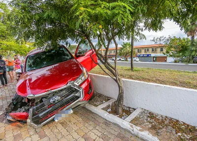 Hilux envolvida no acidente