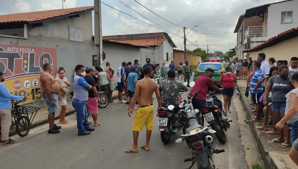 Local do homicídio no Dirceu II