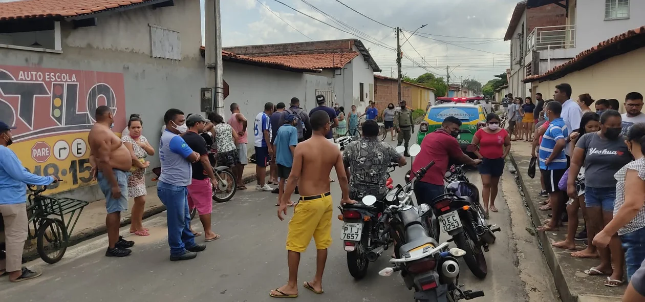 Local do homicídio no Dirceu II