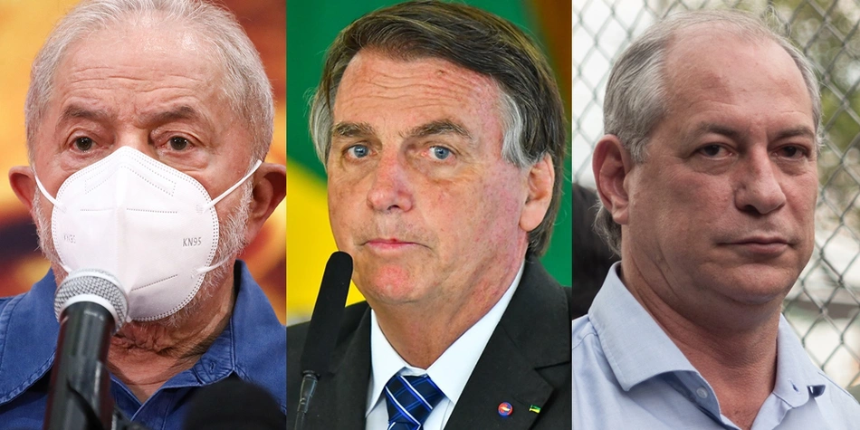 Lula, Bolsonaro e Ciro Gomes