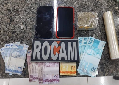 Material apreendido pela PM com os suspeitos em Timon