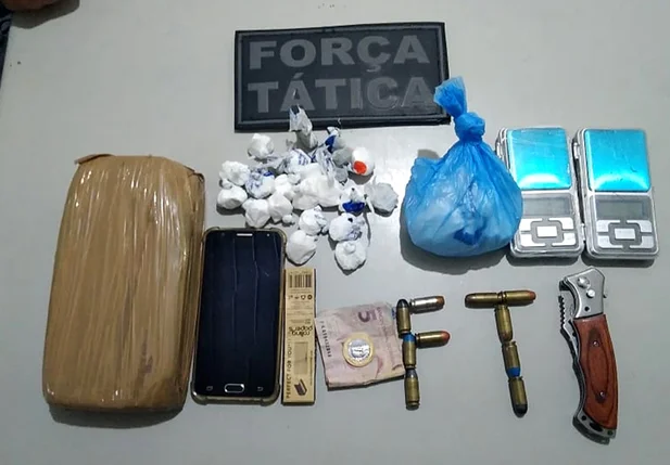 Material apreendido pela Polícia Militar do Piauí na zona leste de Teresina