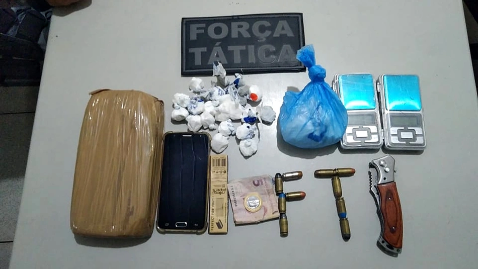 Material apreendido pela Polícia Militar do Piauí na zona leste de Teresina