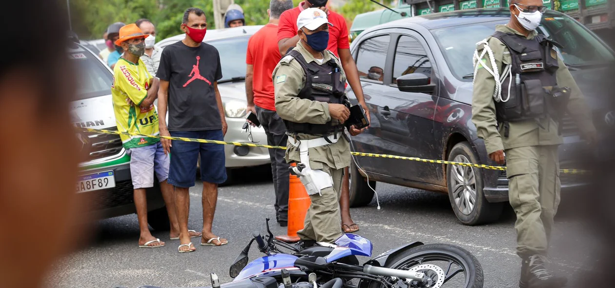 Moto do jovem que morreu no acidente na Avenida das Hortas