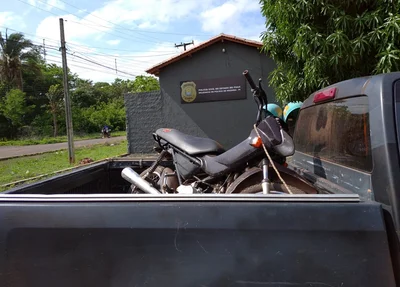 Motocicleta recuperada pela Polícia Civil