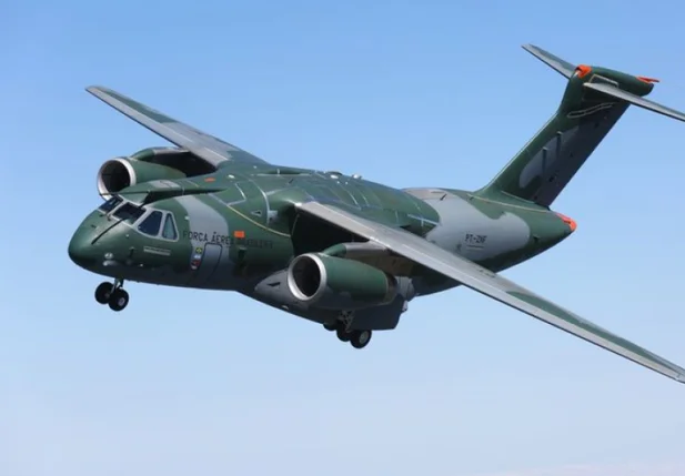 O cargueiro militar KC-390; projeto envolvendo a aeronave é um dos maiores da Embraer