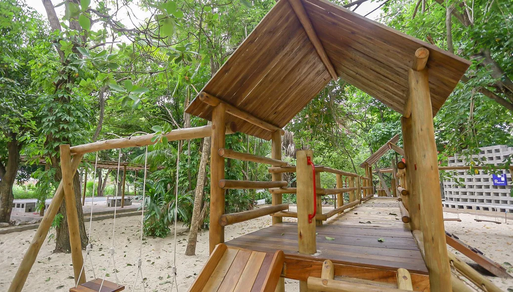 O espaço está sendo construído para as crianças
