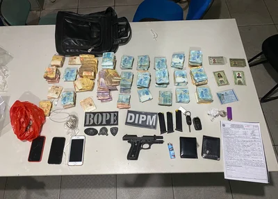 PM apreendeu mais de R$ 179 mil em espécie