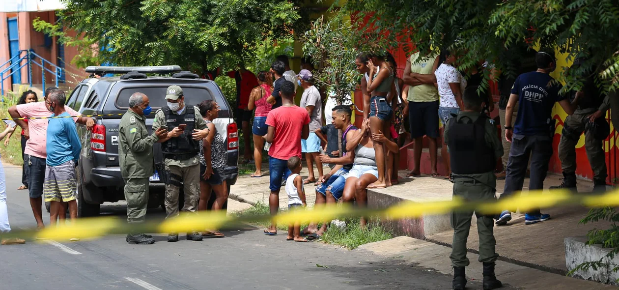 PM isolou a área do crime