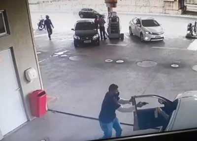PM sendo baleado no viaduto da Tabuleta