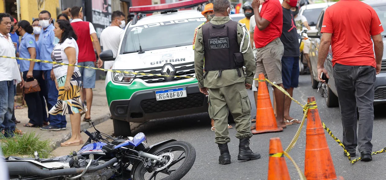 Polícia Militar isolou o local do acidente