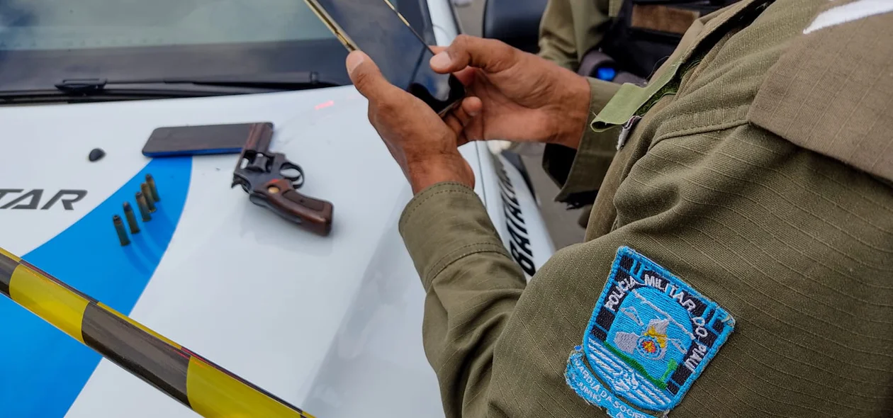 Polícia Militar no local da ocorrência