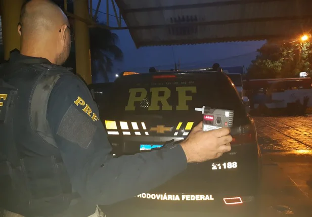 Teste de alcoolemia feito pela PRF