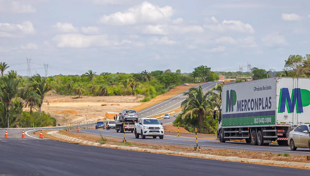 Trecho em obra na BR 316