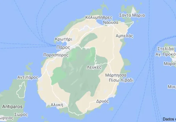 A ilha grega de Paros