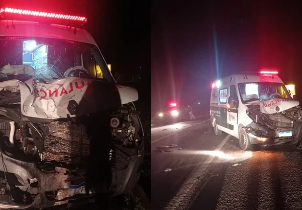 Acidente entre moto e ambulância