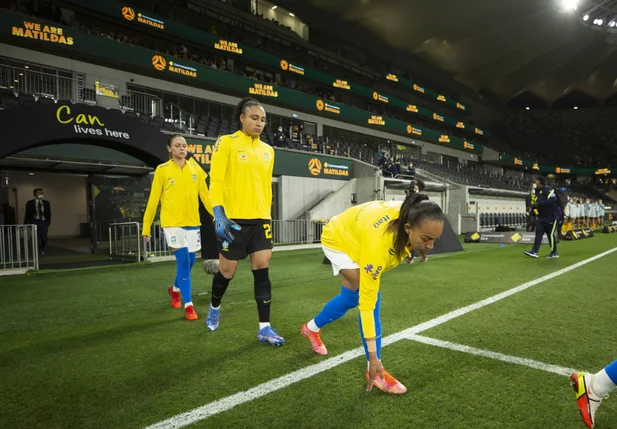 Adriana, meia atacante piauiense na seleção brasileira.