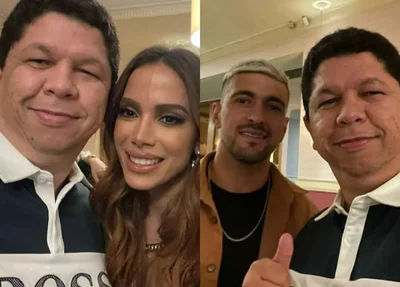 Anitta e Arrascaeta fotografados no mesmo restaurante em São Paulo