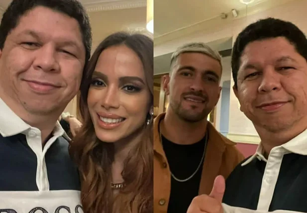 Anitta e Arrascaeta fotografados no mesmo restaurante em São Paulo