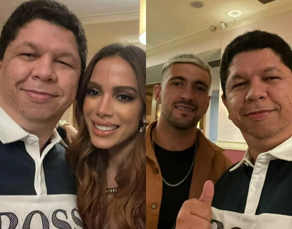Anitta e Arrascaeta fotografados no mesmo restaurante em São Paulo