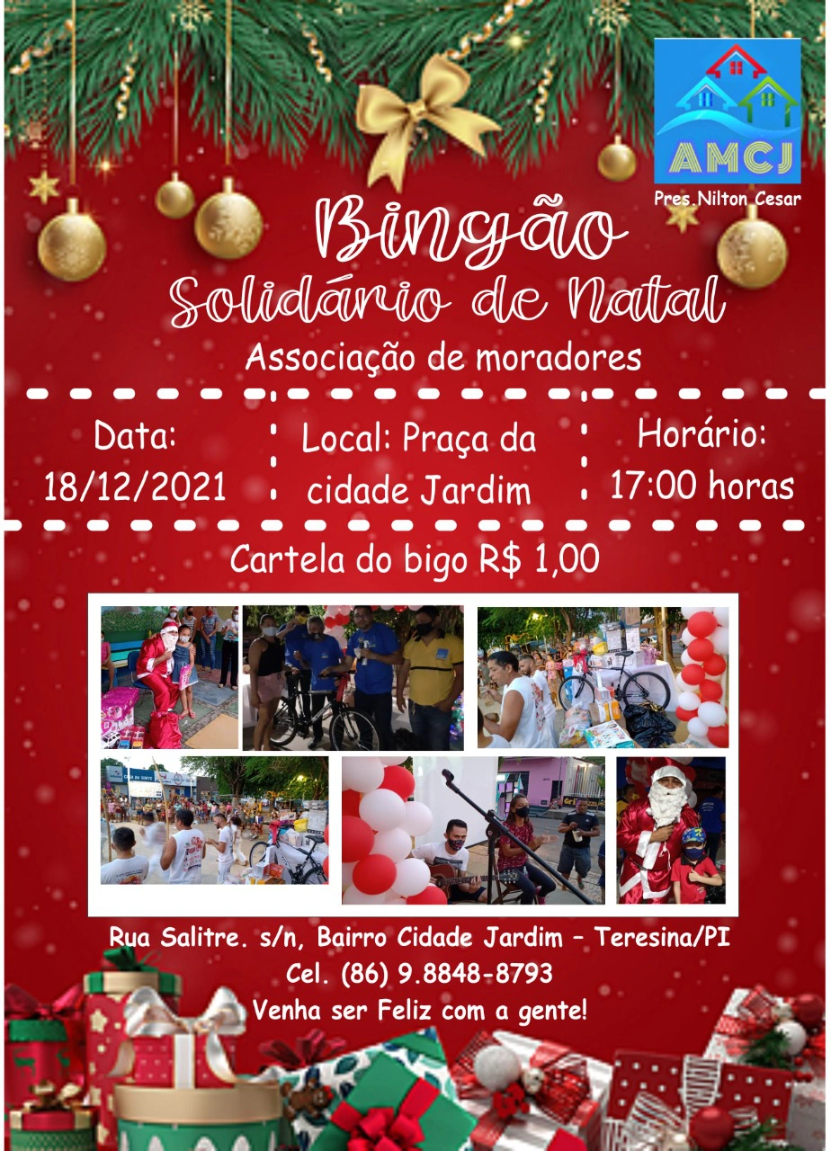 Bingão Solidário da Associação de Moradores do Cidade Jardim