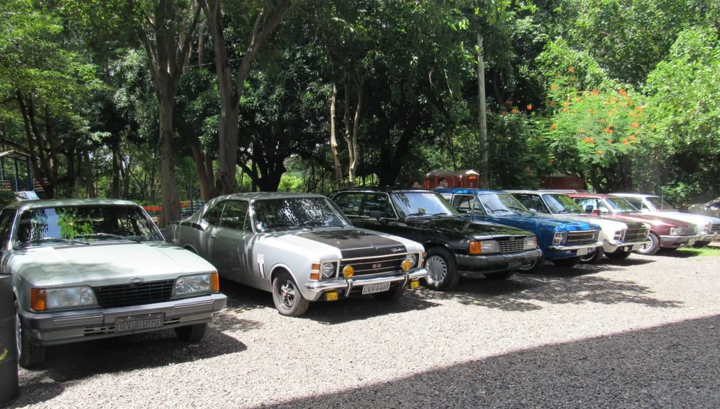Carros dos antigomobilistas expostos em Teresina