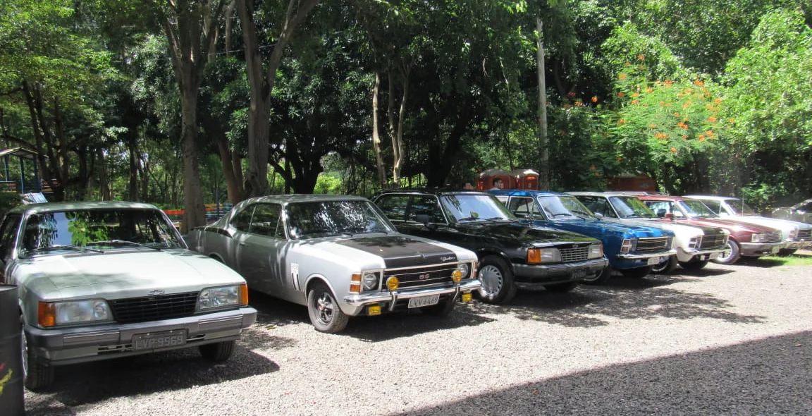 Carros dos antigomobilistas expostos em Teresina
