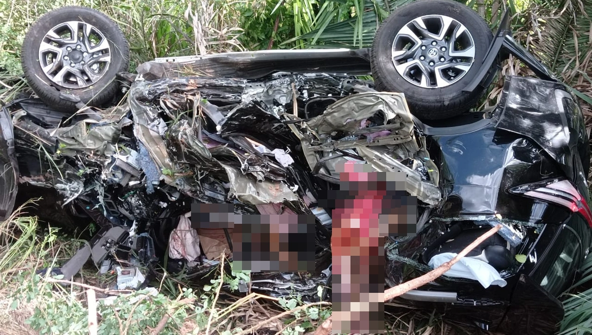 Colisão entre carro e carreta em Bacabal-MA