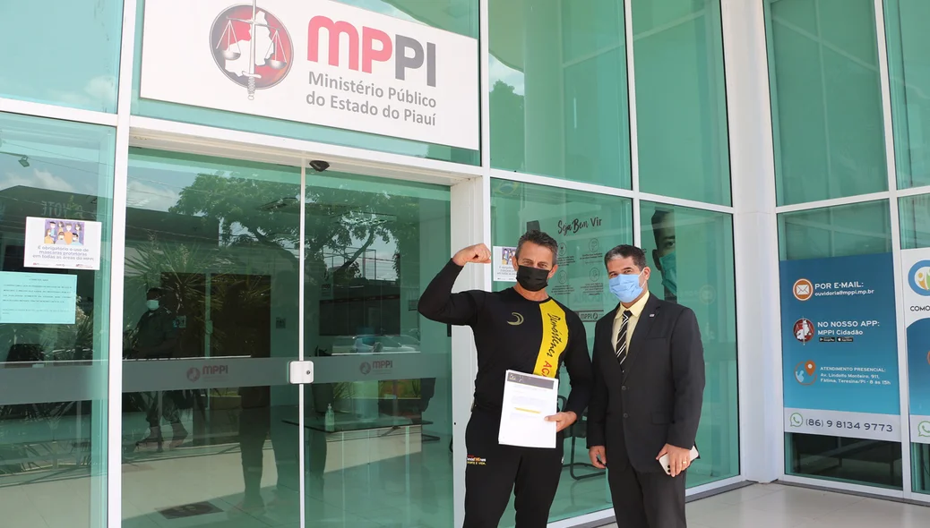 Demóstenes Ribeiro e advogado Washington no MPPI