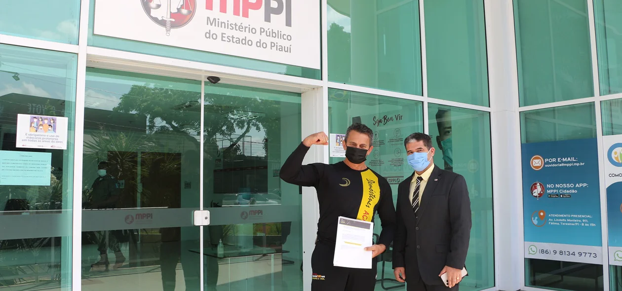 Demóstenes Ribeiro e advogado Washington no MPPI