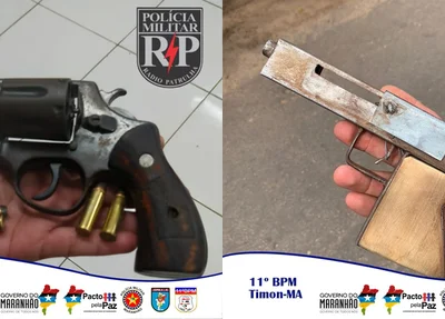 Duas armas foram apreendidas pela PM de Timon