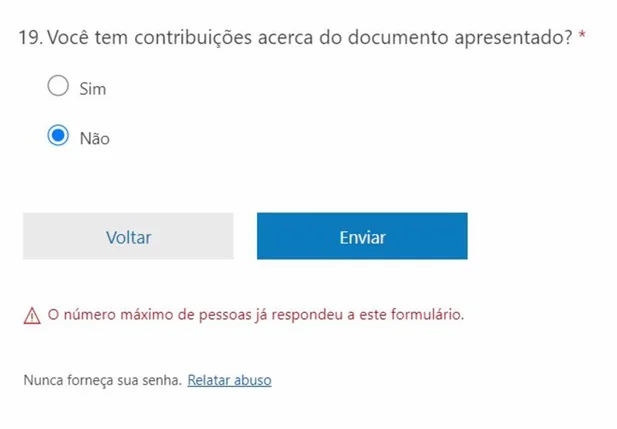 Formulário de consulta pública sobre vacinação contra covid-19 para crianças