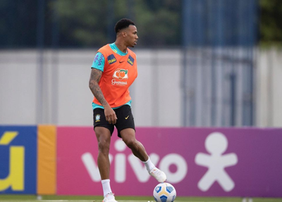 Gabriel em atividade pela seleção brasileira, em setembro.