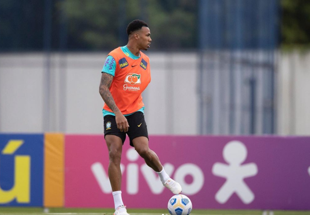 Gabriel em atividade pela seleção brasileira, em setembro.