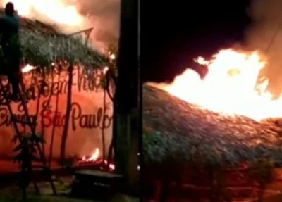 Incêndio destrói barracas na Curva São Paulo em Teresina