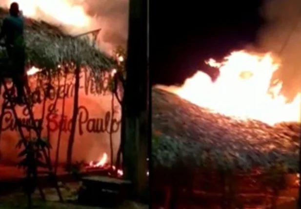 Incêndio destrói barracas na Curva São Paulo em Teresina