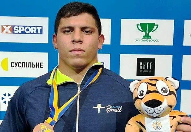 Kawan Pereira ganhou medalha de bronze no Campeonato Mundial Júnior de Saltos Ornamentais