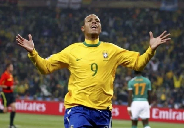 Luís Fabiano tem 45 jogos pela Seleção Brasileira.