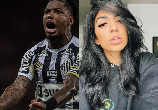 Marinho, atacante do Santos e Dhioavanna Barbosa, irmã de Gabigol.