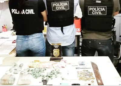 Material apreendido durante a Operação Draga do Pesqueiro