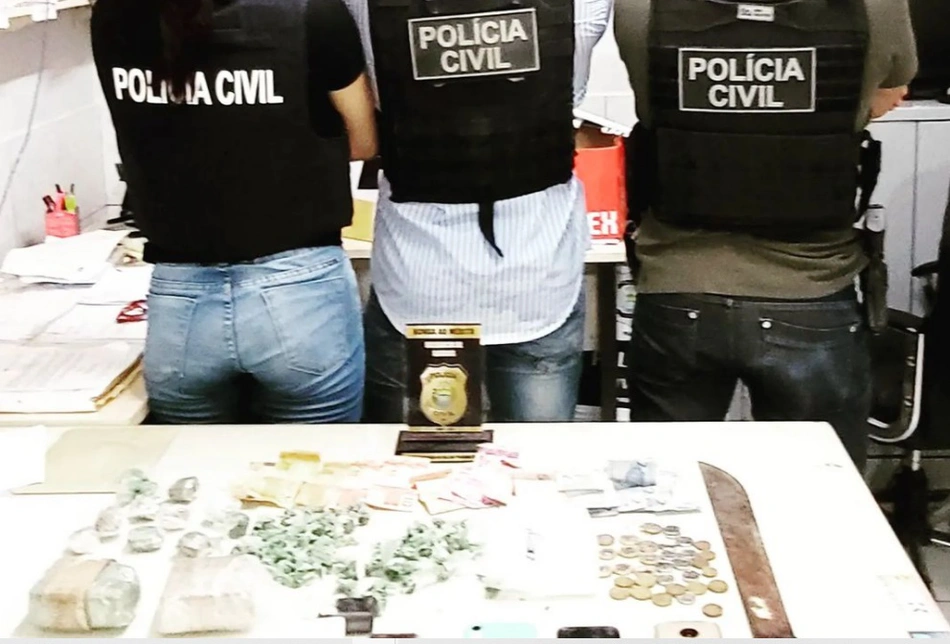 Material apreendido durante a Operação Draga do Pesqueiro