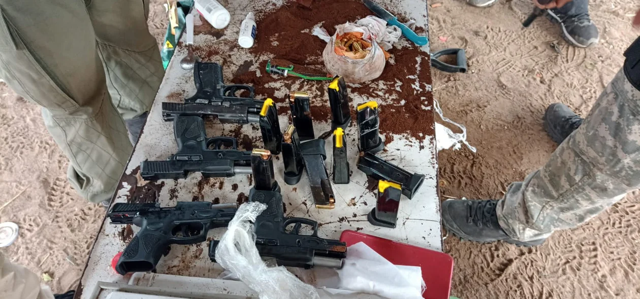 Material apreendido pela Força Tarefa da Segurança Pública