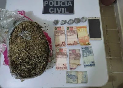 Material apreendido pela Polícia Civil em Paulistana